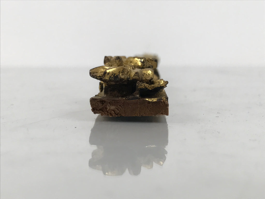 Japanese Buddhist Maejoku Altar Table Lacquer Wood Spare Part Gold Floral BP33