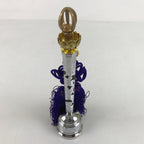 Japanese Buddhist Metal Prayer Handbell Kongorei Vtg Purple Tassel Silver BA345