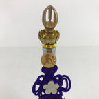 Japanese Buddhist Metal Prayer Handbell Kongorei Vtg Purple Tassel Silver BA345