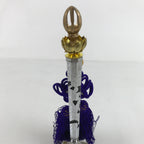 Japanese Buddhist Metal Prayer Handbell Kongorei Vtg Purple Tassel Silver BA345