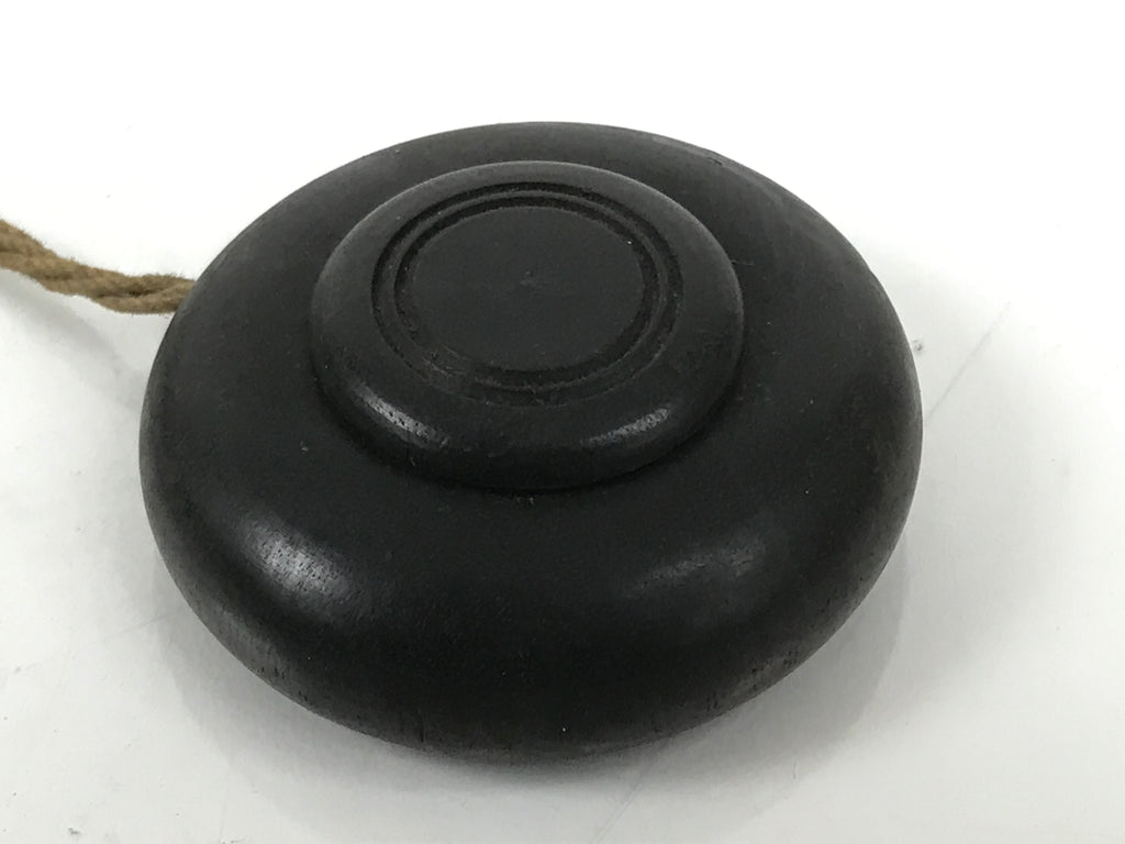 Japanese Buddhist Metal Prayer Handbell Kongorei Wood Incense Container BA619