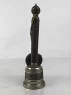 Japanese Buddhist Metal Prayer Handbell Kongorei Wood Incense Container BA619