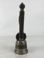 Japanese Buddhist Metal Prayer Handbell Kongorei Wood Incense Container BA619