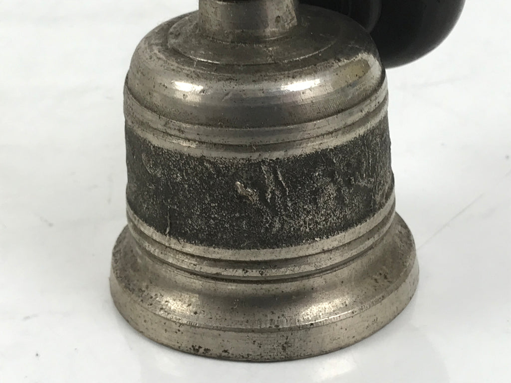 Japanese Buddhist Metal Prayer Handbell Kongorei Wood Incense Container BA619