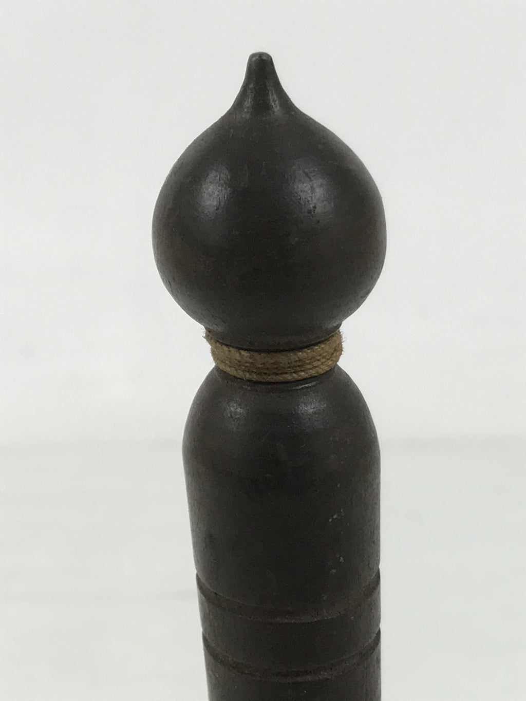 Japanese Buddhist Metal Prayer Handbell Kongorei Wood Incense Container BA619