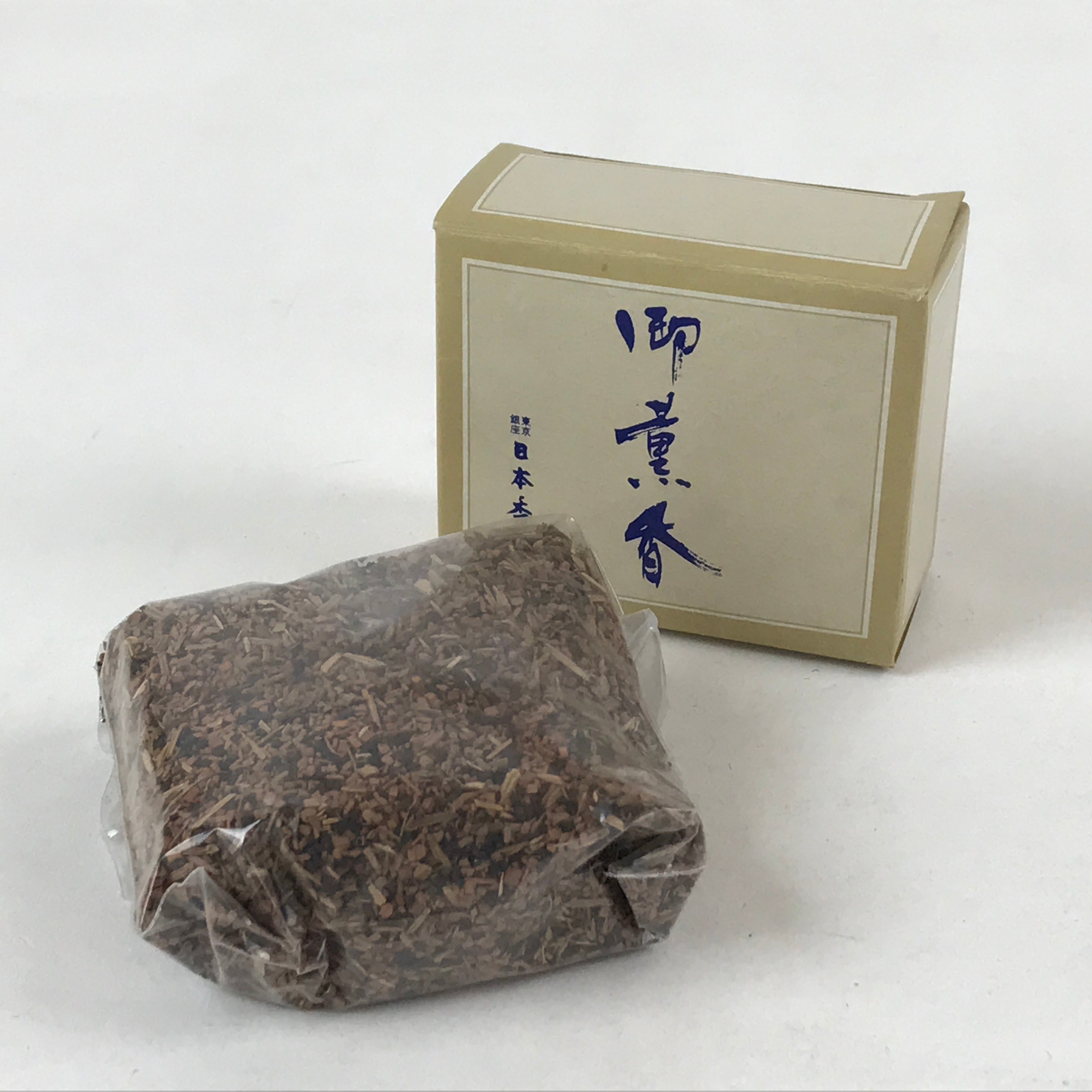 Japanese Buddhist Offer Incense Shoko Burning Incense Vtg Wood Chips W/ Box IN15