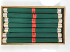 Japanese Buddhist Offer Incense Sticks Senko Vtg Boxed 7 Bundles Green IN19