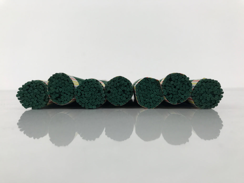 Japanese Buddhist Offer Incense Sticks Senko Vtg Boxed 7 Bundles Green IN19
