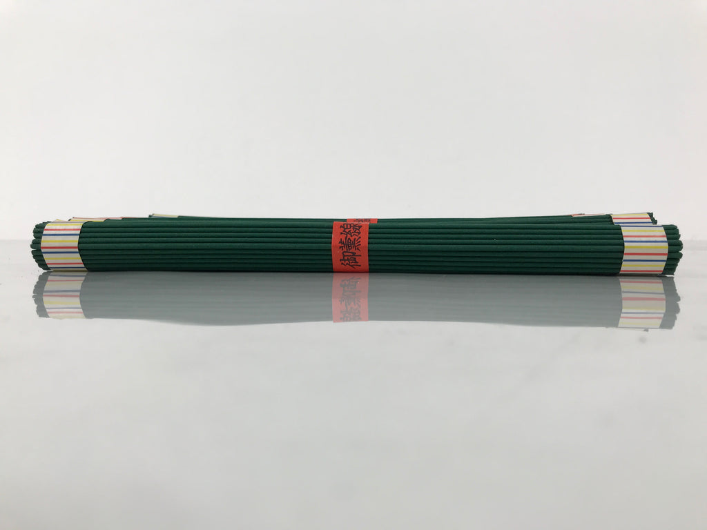 Japanese Buddhist Offer Incense Sticks Senko Vtg Boxed 7 Bundles Green IN19