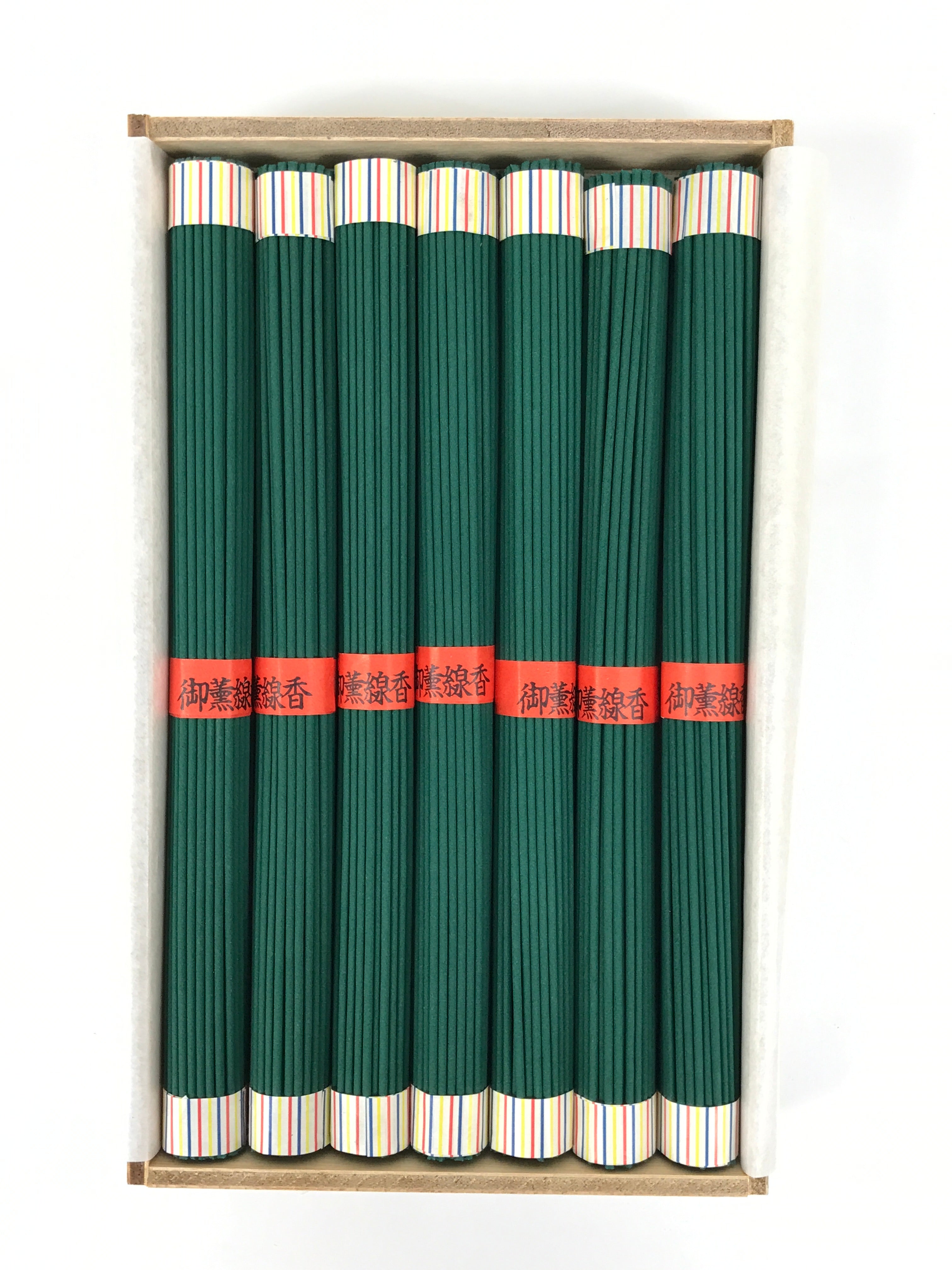 Japanese Buddhist Offer Incense Sticks Senko Vtg Boxed Green Kakumeiko IN33