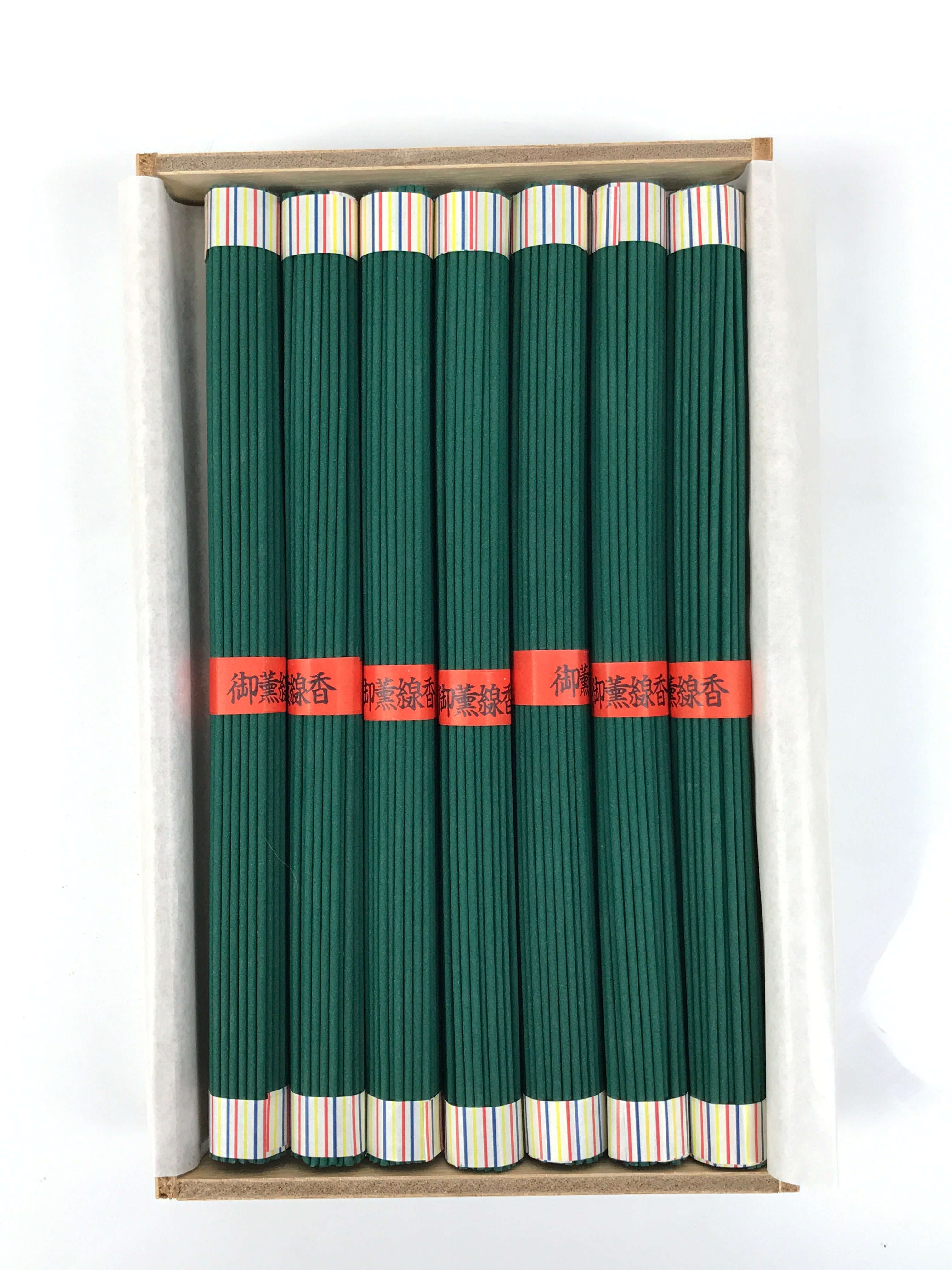 Japanese Buddhist Offer Incense Sticks Senko Vtg Boxed Green Kakumeiko IN34