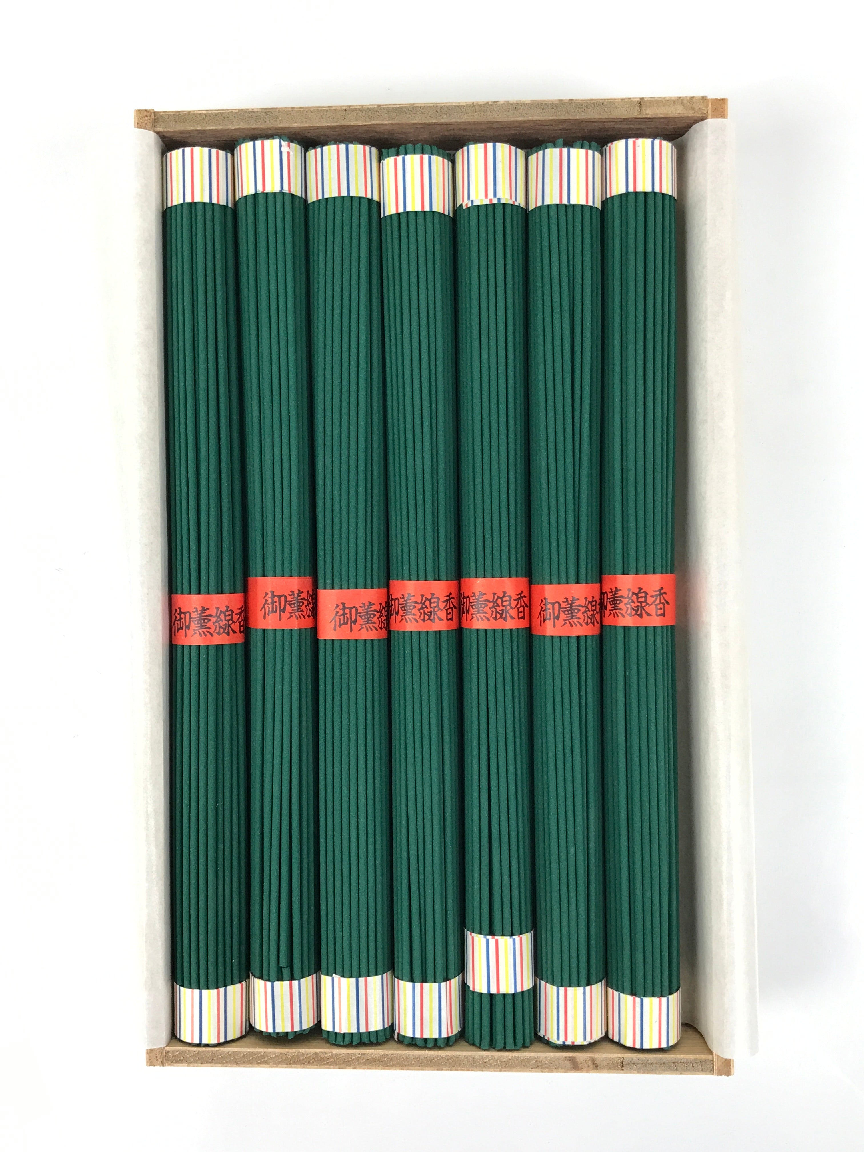 Japanese Buddhist Offer Incense Sticks Senko Vtg Boxed Green Kakumeiko IN35