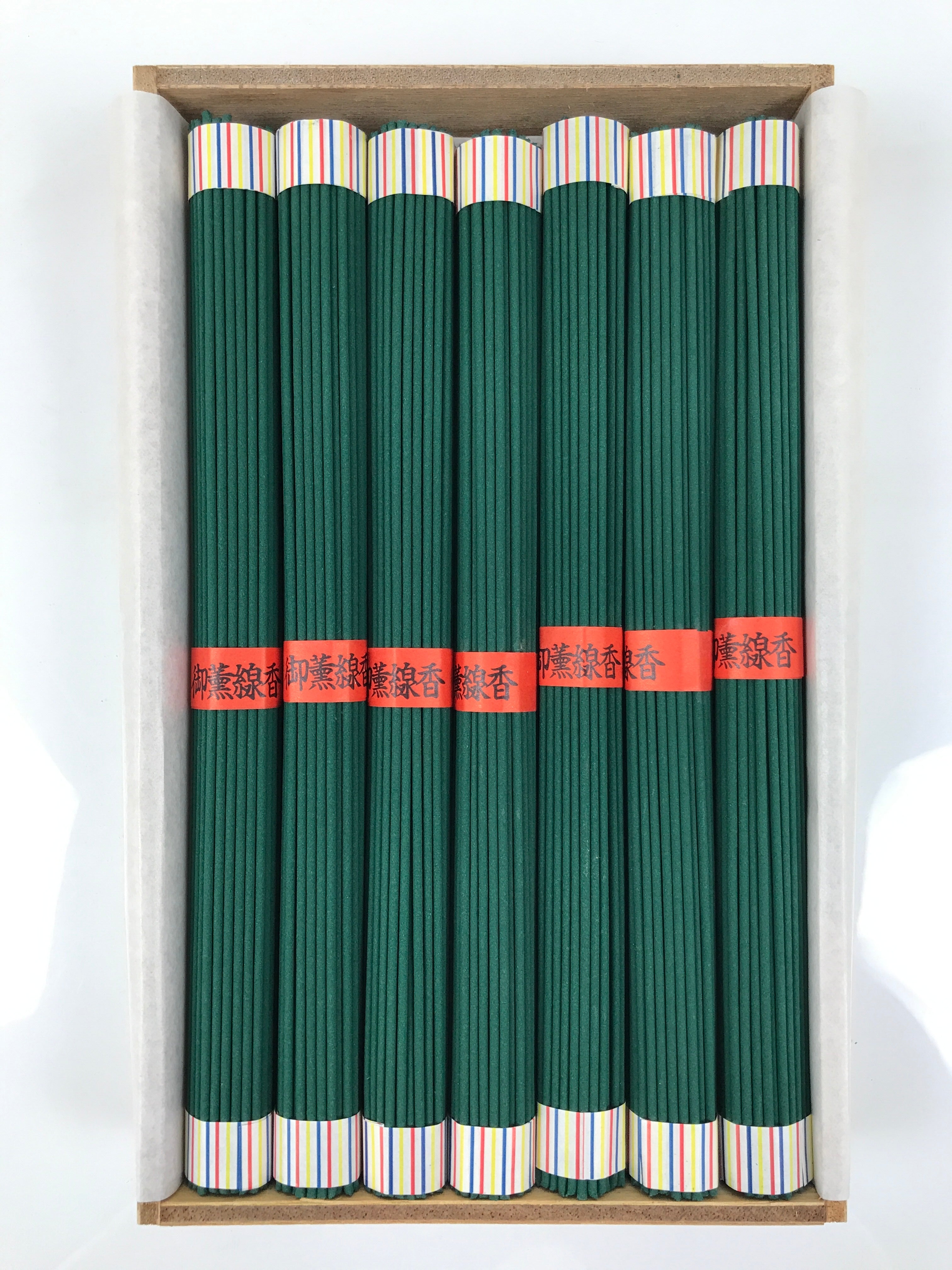 Japanese Buddhist Offer Incense Sticks Senko Vtg Boxed Green Kakumeiko IN51
