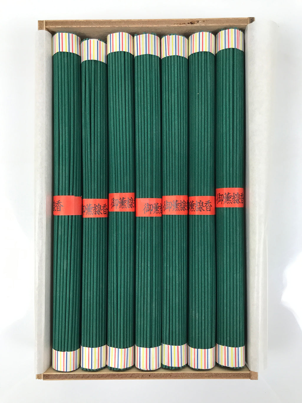 Japanese Buddhist Offer Incense Sticks Senko Vtg Boxed Green Kakumeiko IN53
