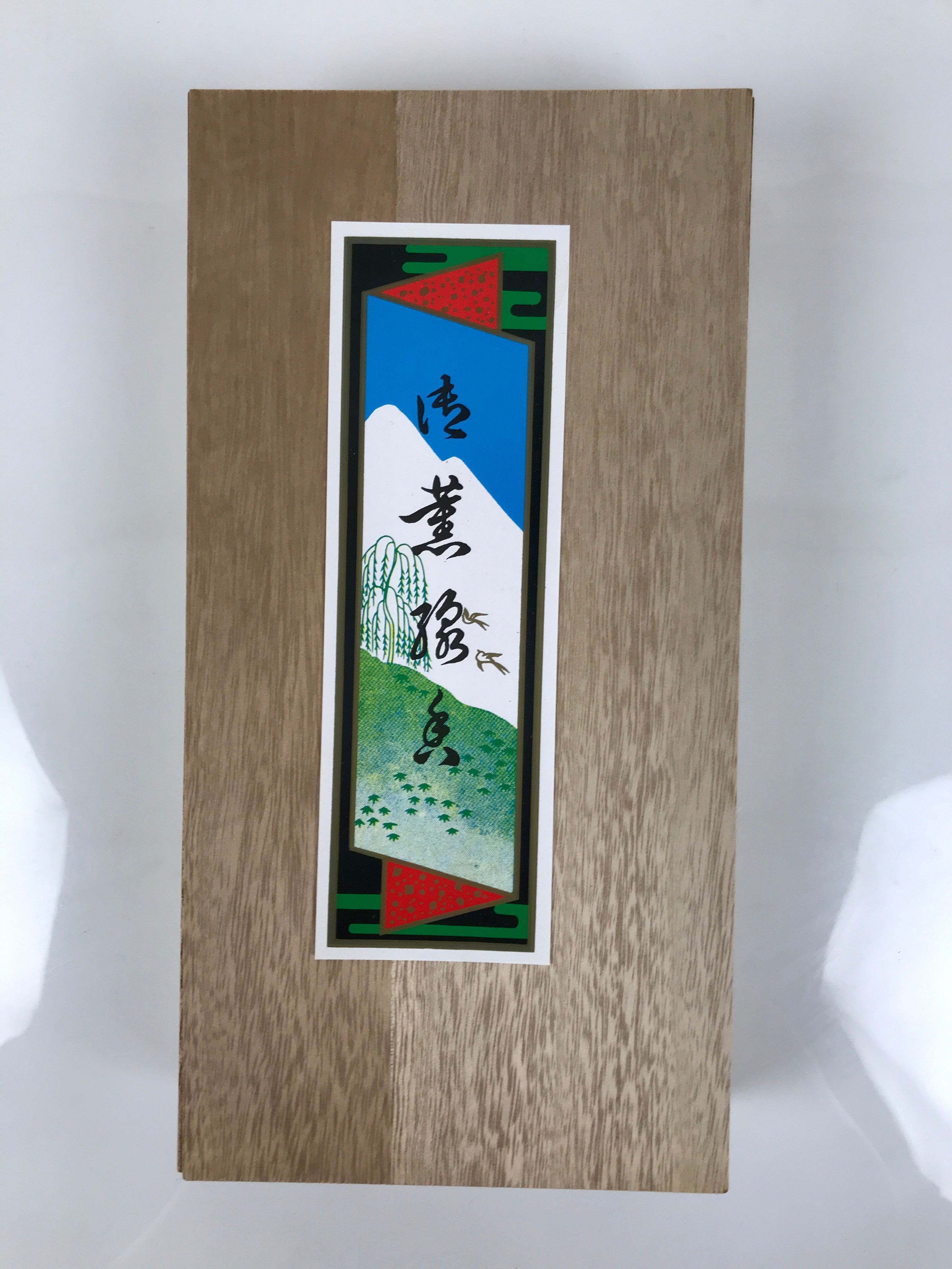 Japanese Buddhist Offer Incense Sticks Senko Vtg Wooden Boxed Green Oko IN40