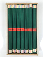 Japanese Buddhist Offer Incense Sticks Senko Vtg Wooden Boxed Green Oko IN45