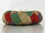 Japanese Buddhist Orin Bell Singing Bowl Fabric Pillow Chirimen Multicolor BA556
