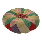 Japanese Buddhist Orin Bell Singing Bowl Fabric Pillow Chirimen Multicolor BA556