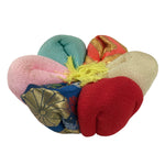 Japanese Buddhist Orin Bell Singing Bowl Fabric Pillow Multicolor Chirimen BA545