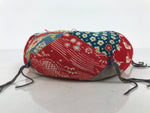 Japanese Buddhist Orin Bell Singing Bowl Fabric Pillow Shochikubai Floral BA889