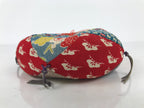 Japanese Buddhist Orin Bell Singing Bowl Fabric Pillow Shochikubai Floral BA889