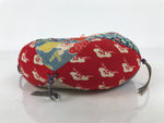 Japanese Buddhist Orin Bell Singing Bowl Fabric Pillow Shochikubai Floral BA889