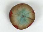 Japanese Buddhist Orin Bell Singing Bowl Fabric Pillow Vtg Blue Red Gold BA895