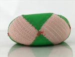 Japanese Buddhist Orin Bell Singing Bowl Fabric Pillow Vtg Green Pink BA558