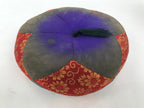 Japanese Buddhist Orin Bell Singing Bowl Fabric Pillow Vtg Purple Red Gold BA890