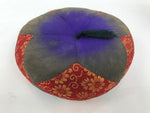 Japanese Buddhist Orin Bell Singing Bowl Fabric Pillow Vtg Purple Red Gold BA890