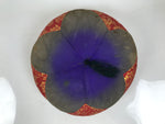 Japanese Buddhist Orin Bell Singing Bowl Fabric Pillow Vtg Purple Red Gold BA890