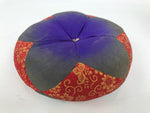 Japanese Buddhist Orin Bell Singing Bowl Fabric Pillow Vtg Purple Red Gold BA890