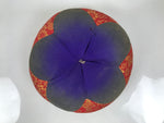 Japanese Buddhist Orin Bell Singing Bowl Fabric Pillow Vtg Purple Red Gold BA890
