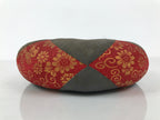 Japanese Buddhist Orin Bell Singing Bowl Fabric Pillow Vtg Purple Red Gold BA890