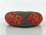 Japanese Buddhist Orin Bell Singing Bowl Fabric Pillow Vtg Purple Red Gold BA890