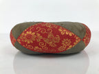 Japanese Buddhist Orin Bell Singing Bowl Fabric Pillow Vtg Purple Red Gold BA890