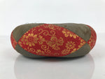 Japanese Buddhist Orin Bell Singing Bowl Fabric Pillow Vtg Purple Red Gold BA890