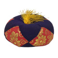 Japanese Buddhist Orin Bell Singing Bowl Fabric Pillow Vtg Purple Red Gold BA897