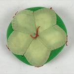 Japanese Buddhist Orin Bell Singing Bowl Fabric Pillow Vtg Small Green BA557