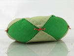 Japanese Buddhist Orin Bell Singing Bowl Fabric Pillow Vtg Small Green BA557