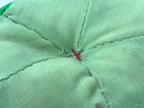 Japanese Buddhist Orin Bell Singing Bowl Fabric Pillow Vtg Small Green BA557