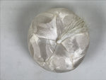 Japanese Buddhist Orin Bell Singing Bowl Fabric Pillow White Tassel Floral BA898