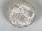 Japanese Buddhist Orin Bell Singing Bowl Fabric Pillow White Tassel Floral BA898