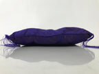 Japanese Buddhist Orin Bell Singing Bowl Silk Fabric Pillow Square Purple BA554