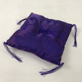 Japanese Buddhist Orin Bell Singing Bowl Silk Fabric Pillow Square Purple BA554