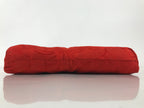 Japanese Buddhist Orin Bell Singing Bowl Silk Fabric Pillow Vtg Square Red BA615