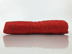 Japanese Buddhist Orin Bell Singing Bowl Silk Fabric Pillow Vtg Square Red BA615