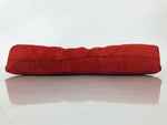 Japanese Buddhist Orin Bell Singing Bowl Silk Fabric Pillow Vtg Square Red BA615