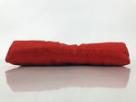 Japanese Buddhist Orin Bell Singing Bowl Silk Fabric Pillow Vtg Square Red BA615