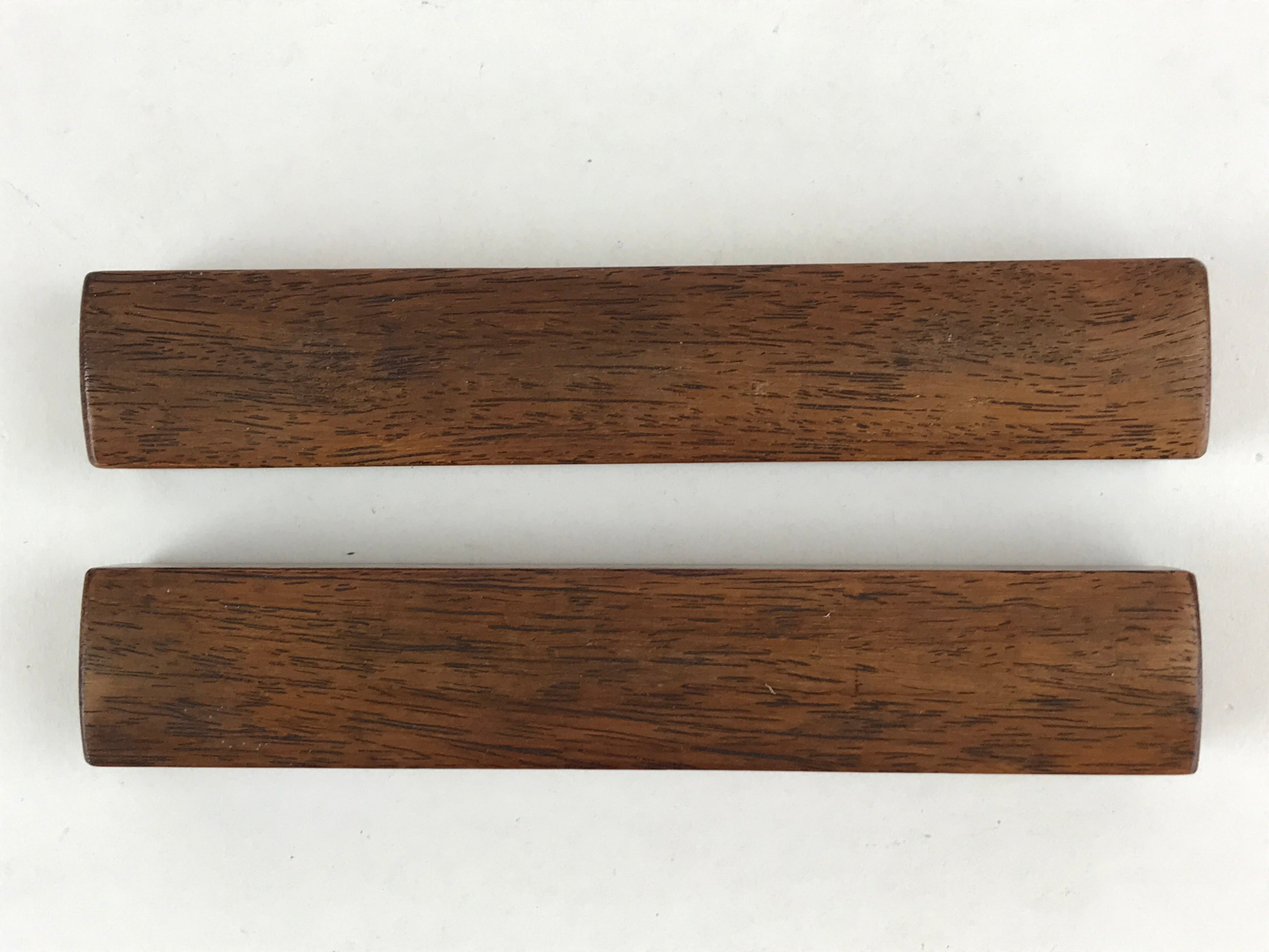 Japanese Buddhist Percussion Instrument Hyoushigi Ongi Vtg Wood Brown BA75